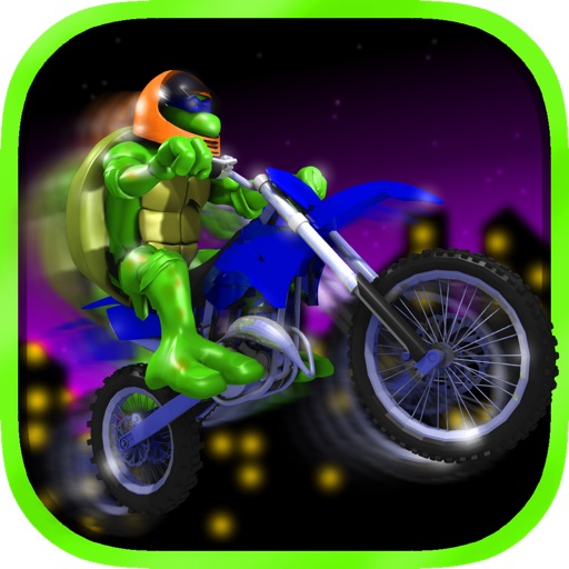 A Turtle Motorcycle Race vs. Mutant Ninja Warriors - Free! Icon