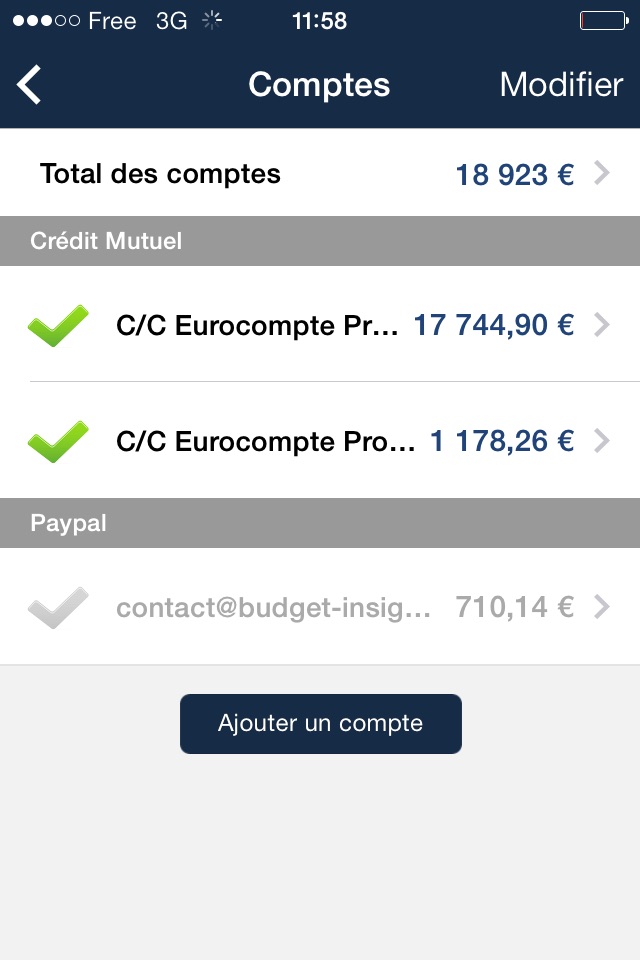 Budgea Pro: l'application pour suivre votre tresorerie screenshot 3