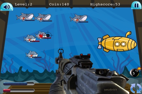 A Mutant Shark Shooting Revenge Challenge - Underwater Submarine Target Attack Invasion screenshot 4