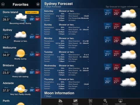 AUS Weather for iPad screenshot 2