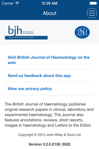 British Journal of Haematology screenshot 4