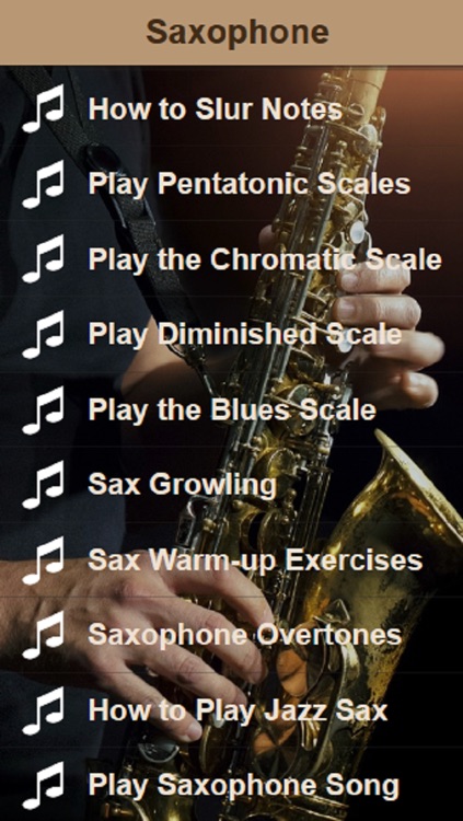 Saxophone Lessons - Learn To Play The Saxophone