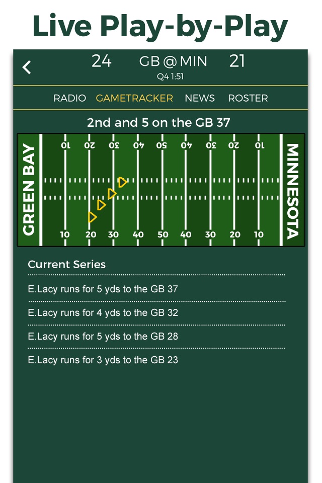 Green Bay Football Radio & Live Scores screenshot 2