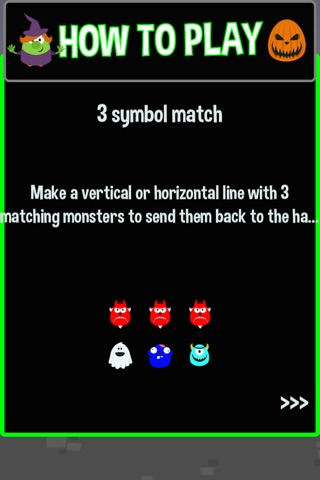 Halloween Match 3 Monster Mash-100 Free Power Ups Version screenshot 2