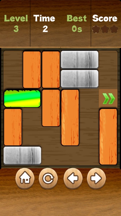 Wooden Blocks Puzzle : sliding tiles logic board game