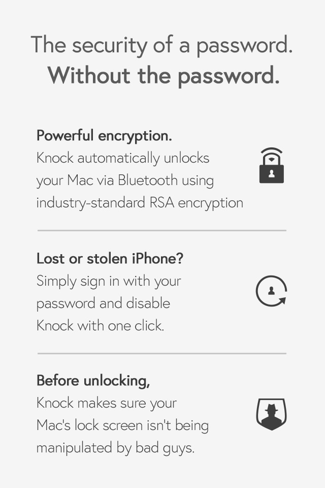 Knock – unlock your Mac without a password using your iPhone and Apple Watch screenshot 2