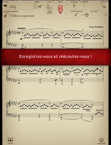 Play Schubert – Impromptu n°3, Opus 90 (partition interactive pour piano) screenshot 3