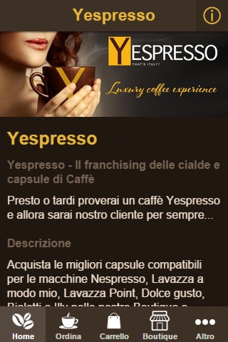 Yespresso screenshot 2