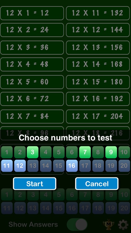 Math App - Times Table