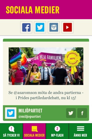 Miljöpartiet screenshot 4