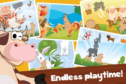 Petting farmland fun drag n drop jigsaw puzzle with lovable farm animals and matching in the barnyard screenshot 4