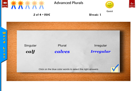 Irregular Plurals Free - English Language Art Grammar App screenshot 3