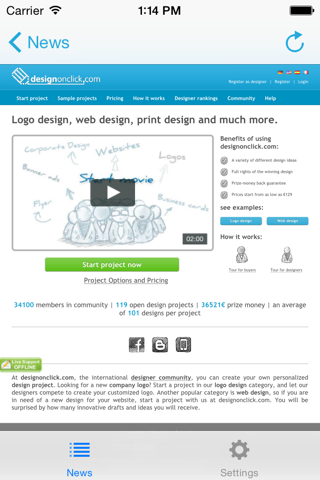 designonclick.com - your marketplace for design projects screenshot 2