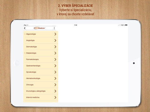 WebAkadémia iPad version screenshot 2