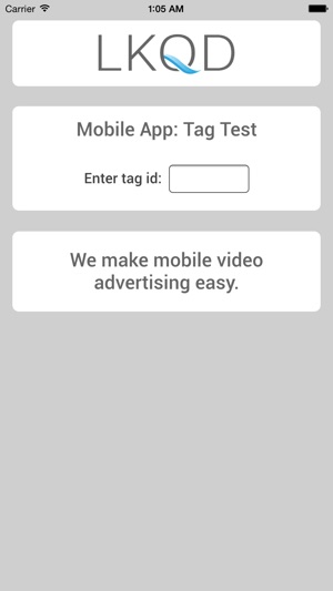 LKQD Tag Testing App