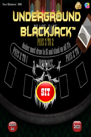 Under Ground Blackjack™ - Freeplay Mobile Ace High Poker Frenzy screenshot 2