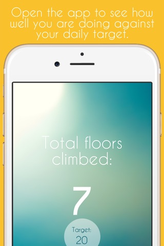 TotalClimbed - The home screen counter showing floors climbed screenshot 2