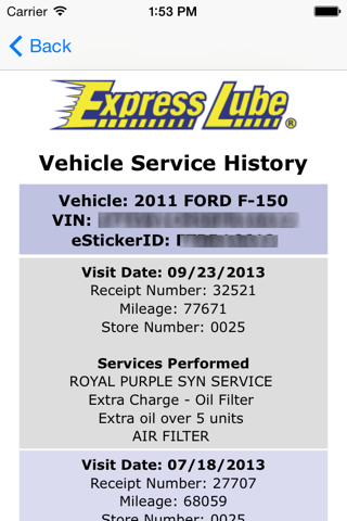 Express Lube screenshot 4