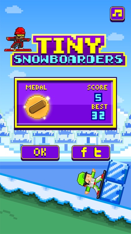 Tiny Snowboarders FREE GAME - Play 8-bit Pixel Snowboard-ing Games screenshot-3