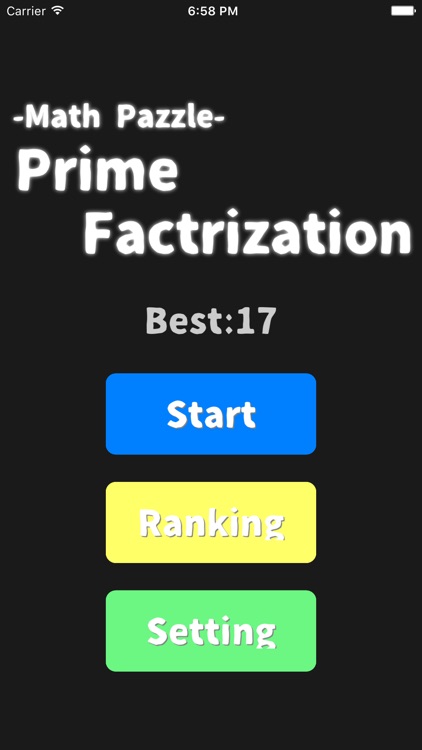 Prime Factorization-free brain training game