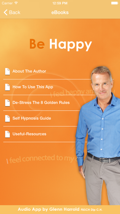 How to cancel & delete Be Happy - Hypnosis Audio by Glenn Harrold from iphone & ipad 4