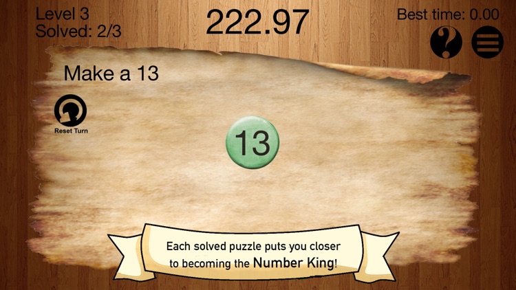 Number King: a Math Logic Puzzle Game