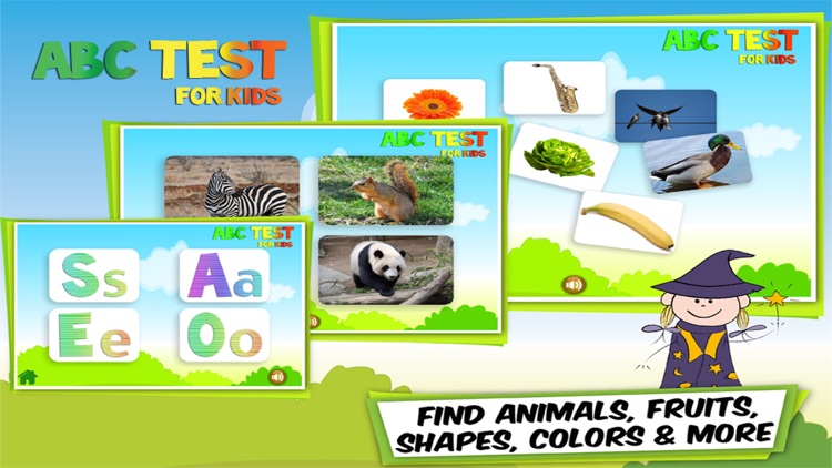 ABC Test for Kids: Find Animals, Letters, Numbers, Fruits, Vegetables ...