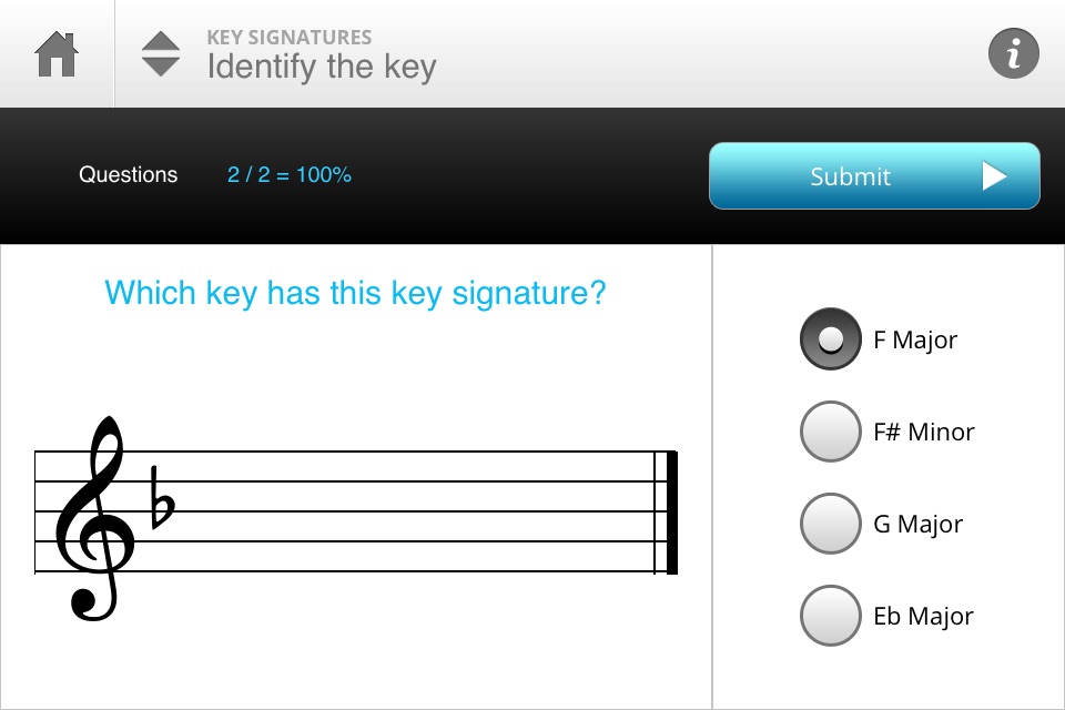 Musition Key Signatures screenshot 2