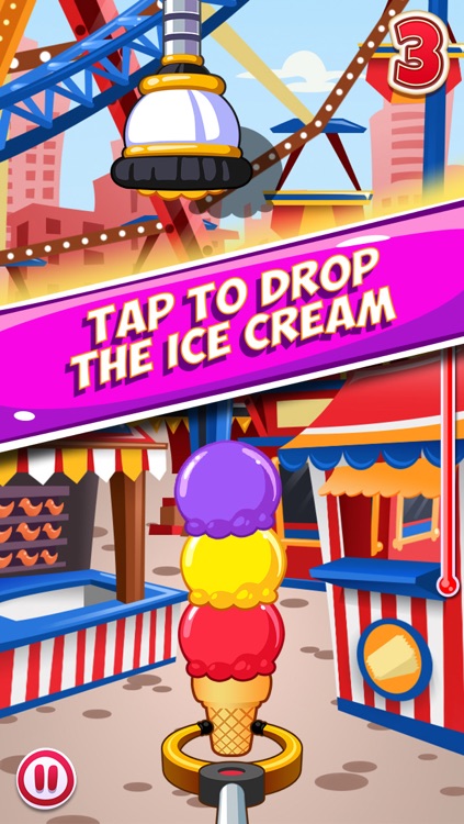 Ice Cream Scoops Up - simple stacking game