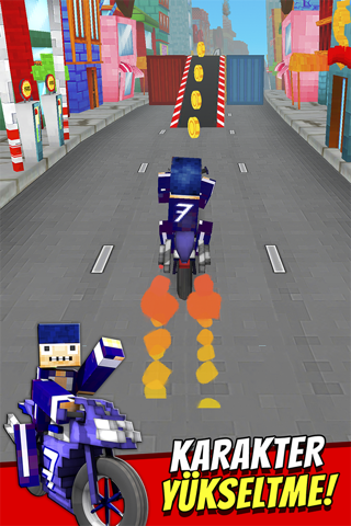 Super Bike Runner - Free 3D Blocky Motorcycle Racing Games screenshot 2