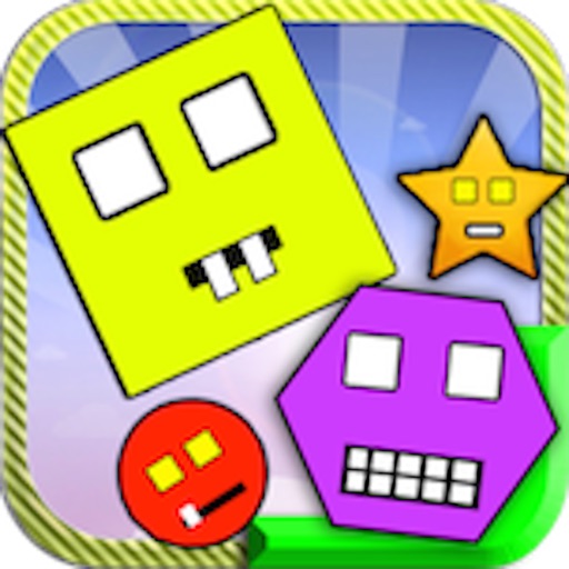 Geometry monster box Puzzler  - Tap-ed & poped the colorful Geometrical boxed play-ful Brain challenge-d impossible puzzle game Pro
