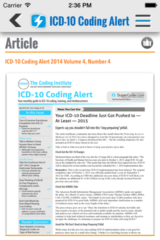ICD-10 Coding Alert screenshot 3