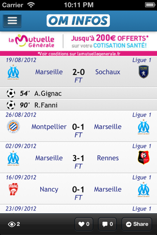 Marseille Foot Infos screenshot 4