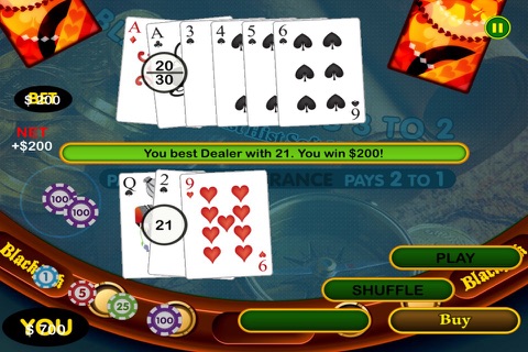 21 Lucky Gold Digger in Vegas Play Blackjack Tournament Casino screenshot 2