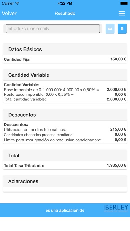 Calculo de tasas judiciales screenshot-3