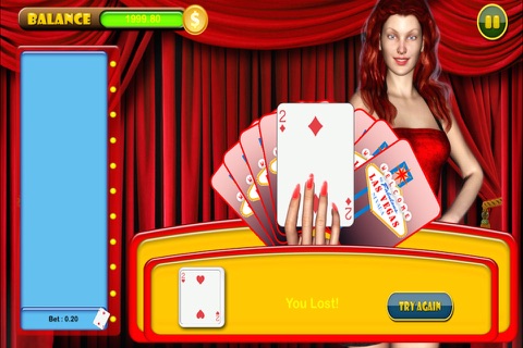 Play Lucky Las Vegas Casino Hi-Lo Solitaire Pro screenshot 3