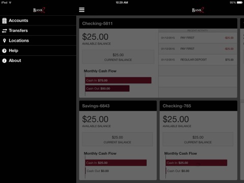 Bank2 Mobile for iPad screenshot 2