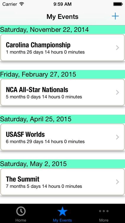 2015-16 All Star Cheerleading and Dance Competition Schedule & Countdown