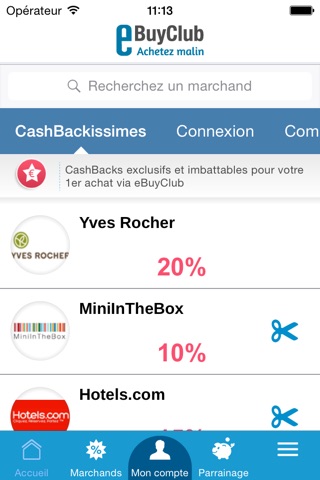 eBuyClub CashBack & code promo screenshot 2