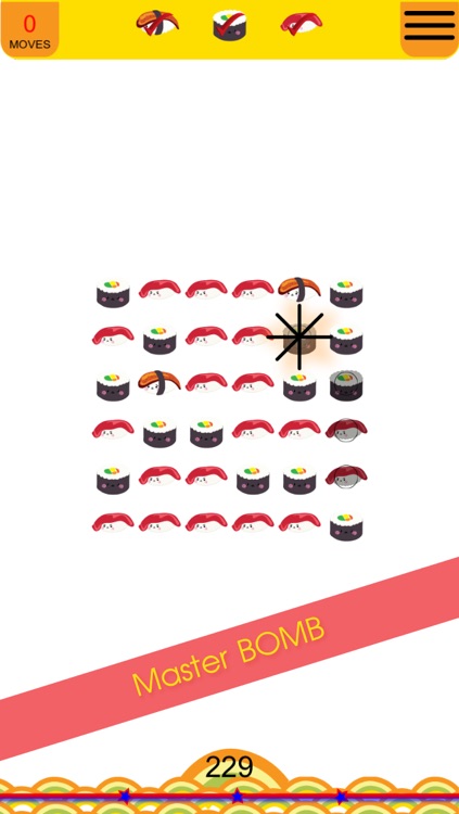 AA Yummy Sushi Blast Free - Swipe and Match the Sushi to win the puzzle games