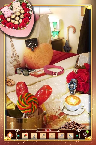 Hidden Objects - Sweet Valentine Kiss screenshot 2