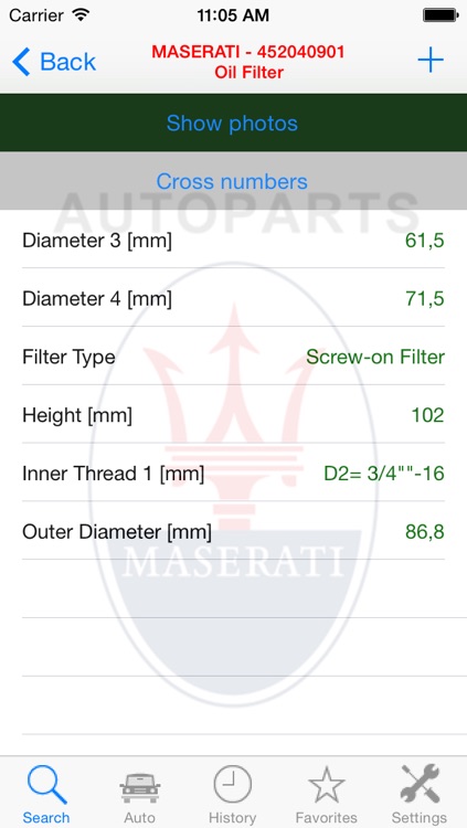 Autoparts for Maserati