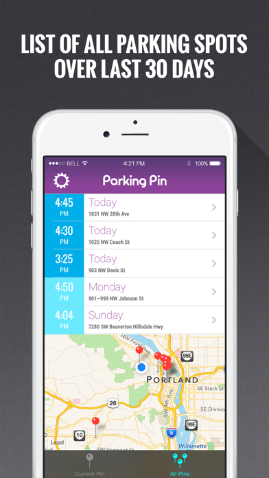 Parking Pin - Automatic GPS Parking Spot Tracker with Map & Meter Screenshot 3