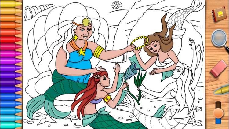 The Little Mermaid. Coloring book for children