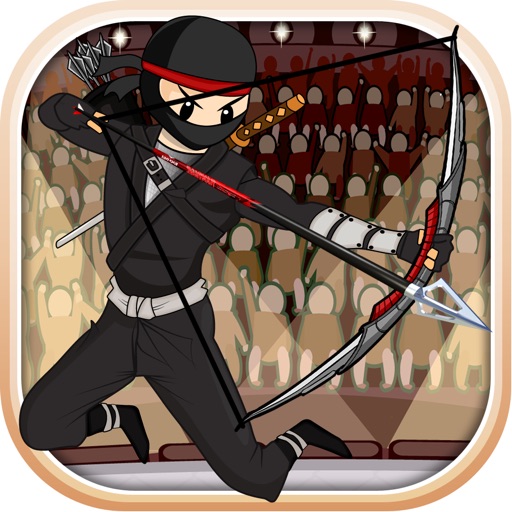 A shadow ninja bow and arrow shooter showdown- dont hit the rikishi sumo wrestler icon