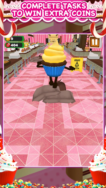 3D Cupcake Girly Girl Bakery Run Game FREE screenshot-3