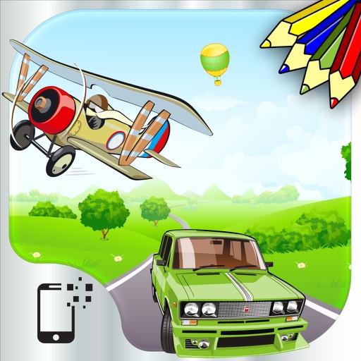 Vehicles and transportation : free coloring, jigsaw puzzles and educative games for kids and toddlers iOS App