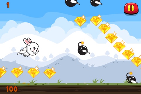 An Angry Flappy Rabbit Vs Angry Flying Bombs - Pro HD screenshot 2