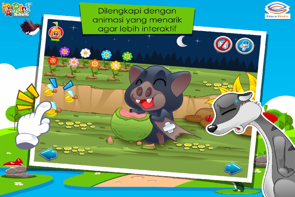 Kelelawar dan Musang - Cerita Anak Interaktif screenshot 3