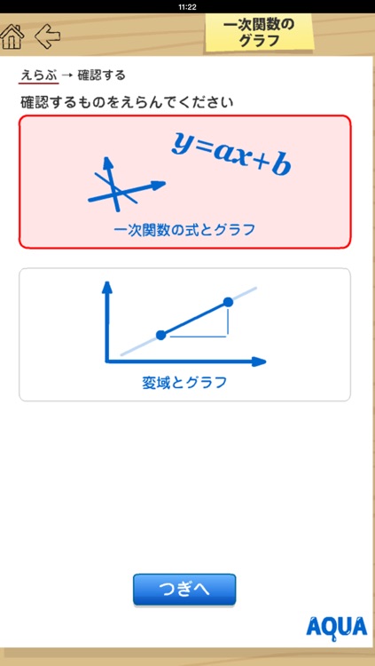 Graph of Linear Function in "AQUA"